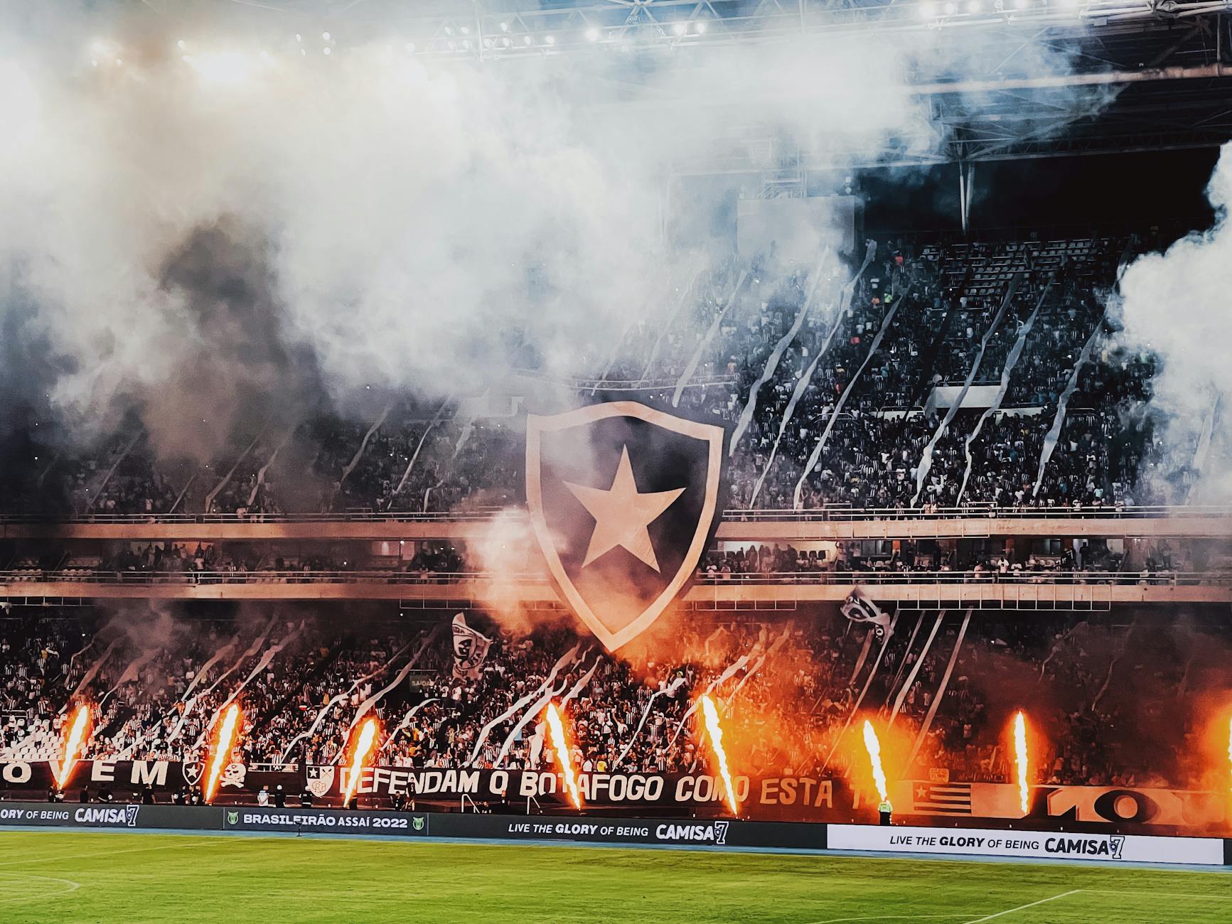 fireworks in a stadium