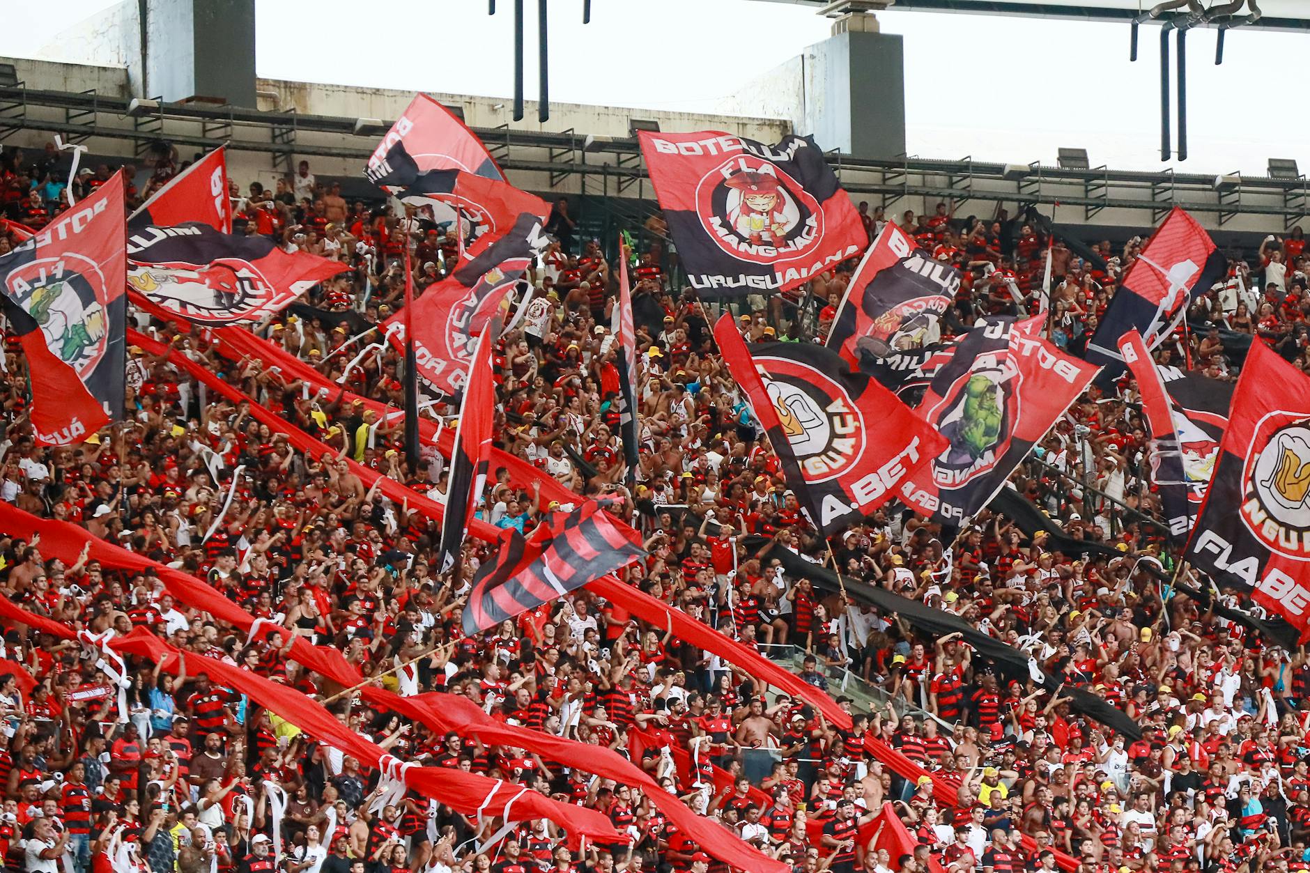 vibrant flamengo fans at maracana stadium