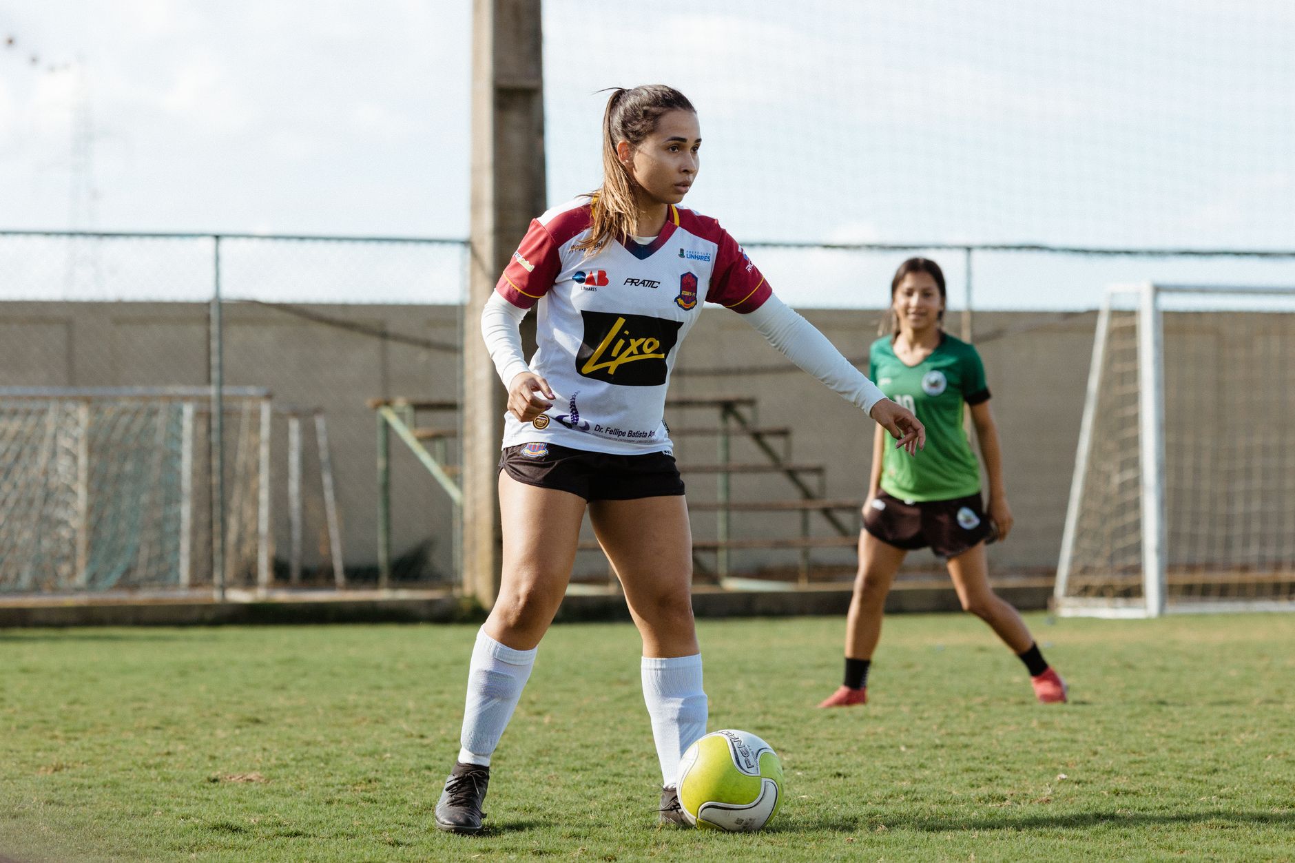 girls playing soccer