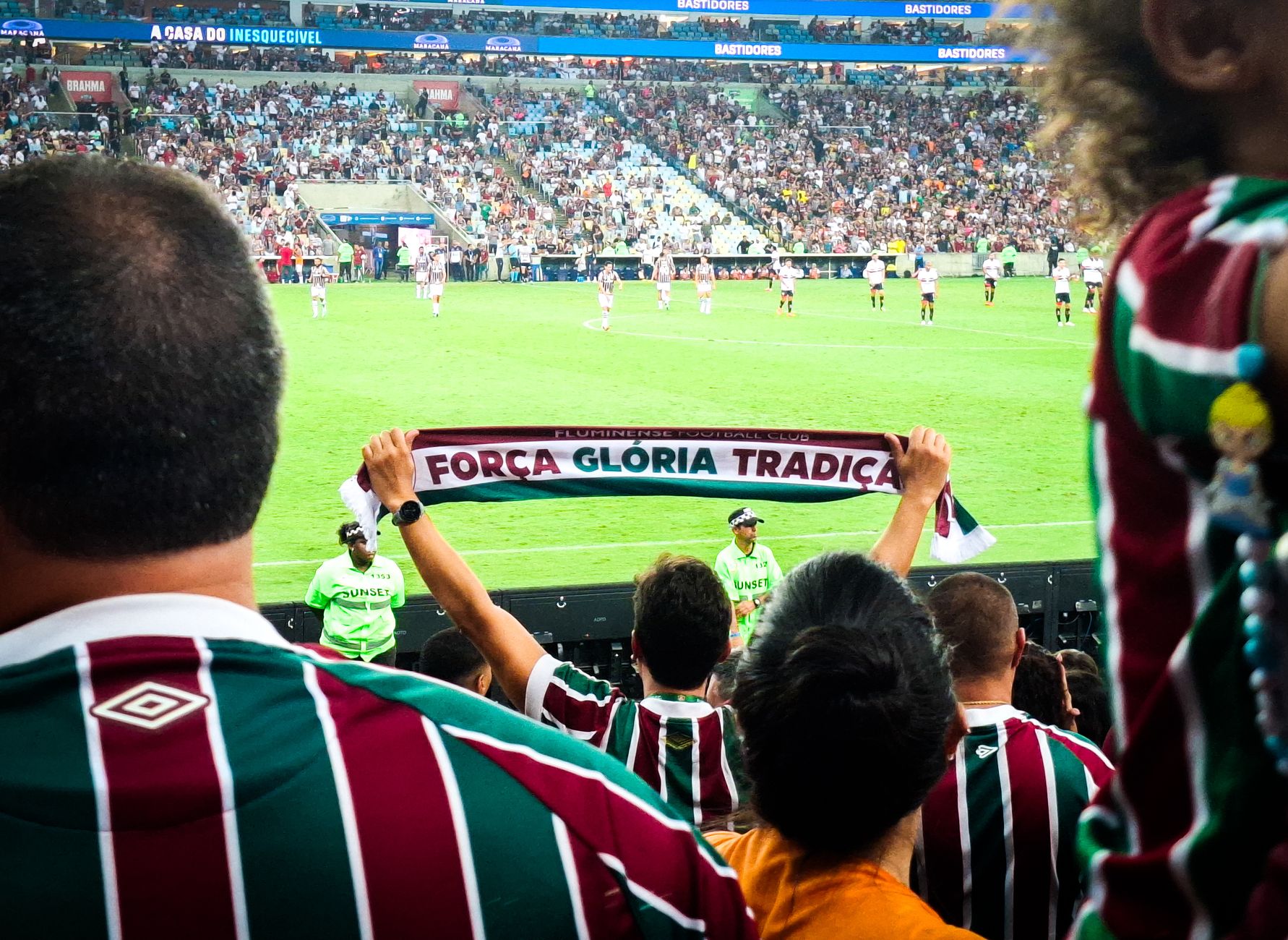 exciting football match at maracana stadium